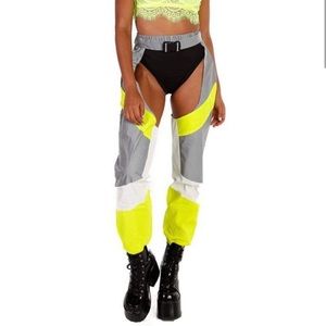 iheartraves Reflective Chaps - Neon Yellow Green